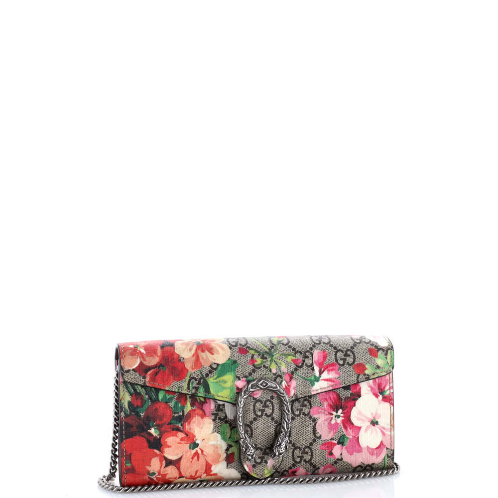 Gucci Long Dionysus Chain Wallet Blooms Print GG Coated Canvas - Picture 2 of 7